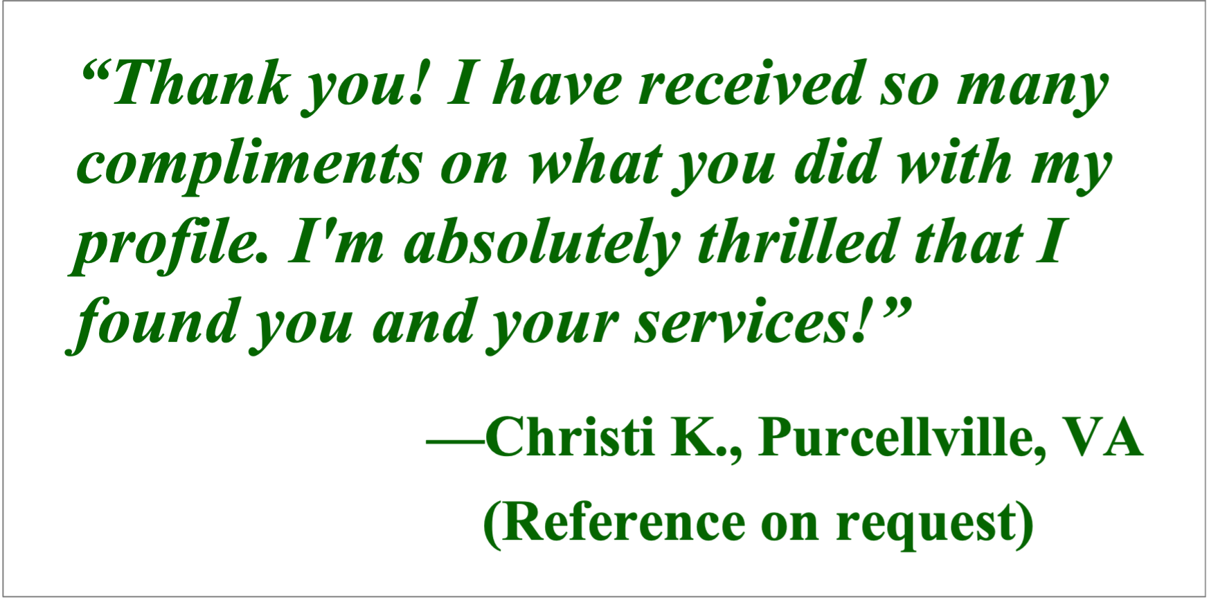 Testimonial Quote
