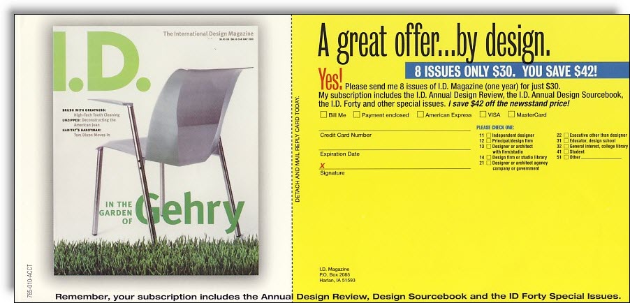 I.D. Direct Mail Reply Card